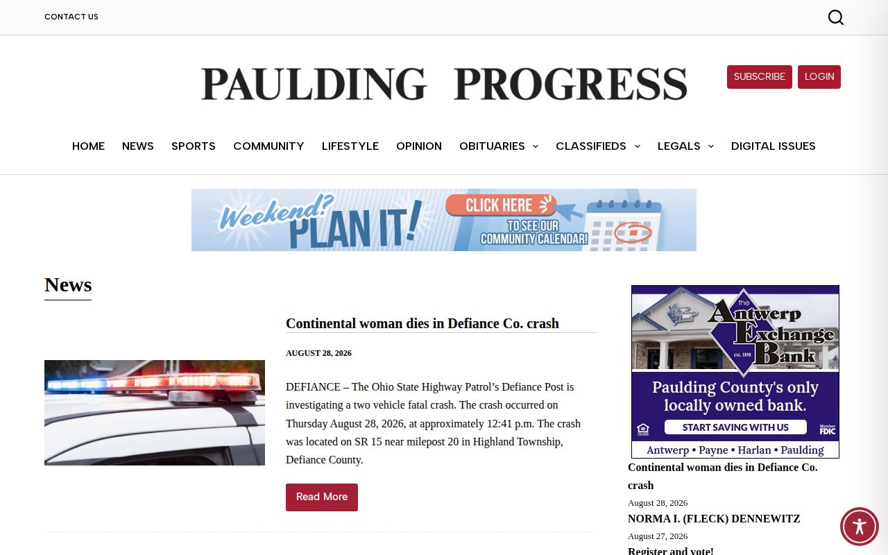Paulding County crime and court news source at the Progress
